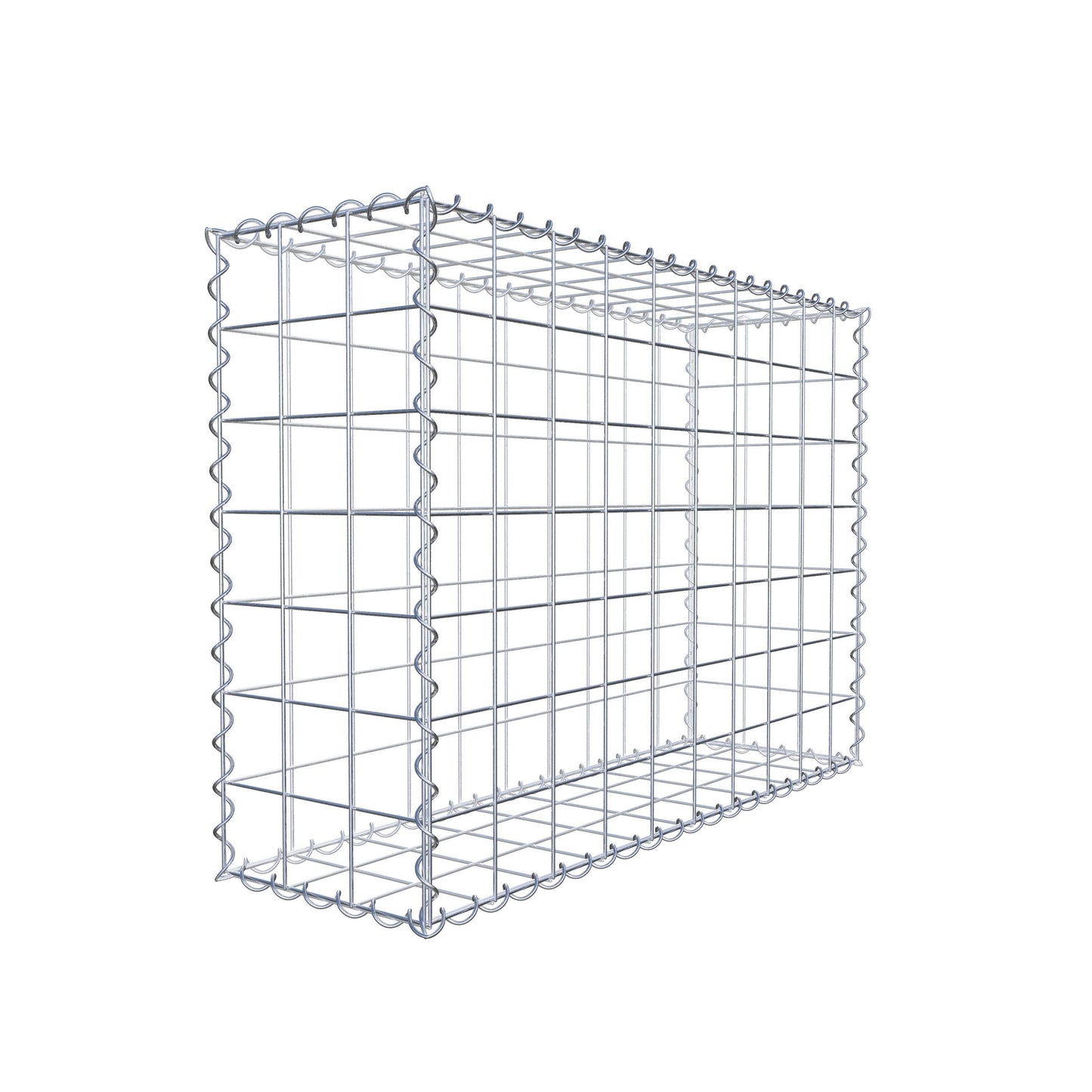 Gabião 100 cm x 70 cm x 30 cm (C x A x P), malhagem 10 cm x 10 cm, espiral