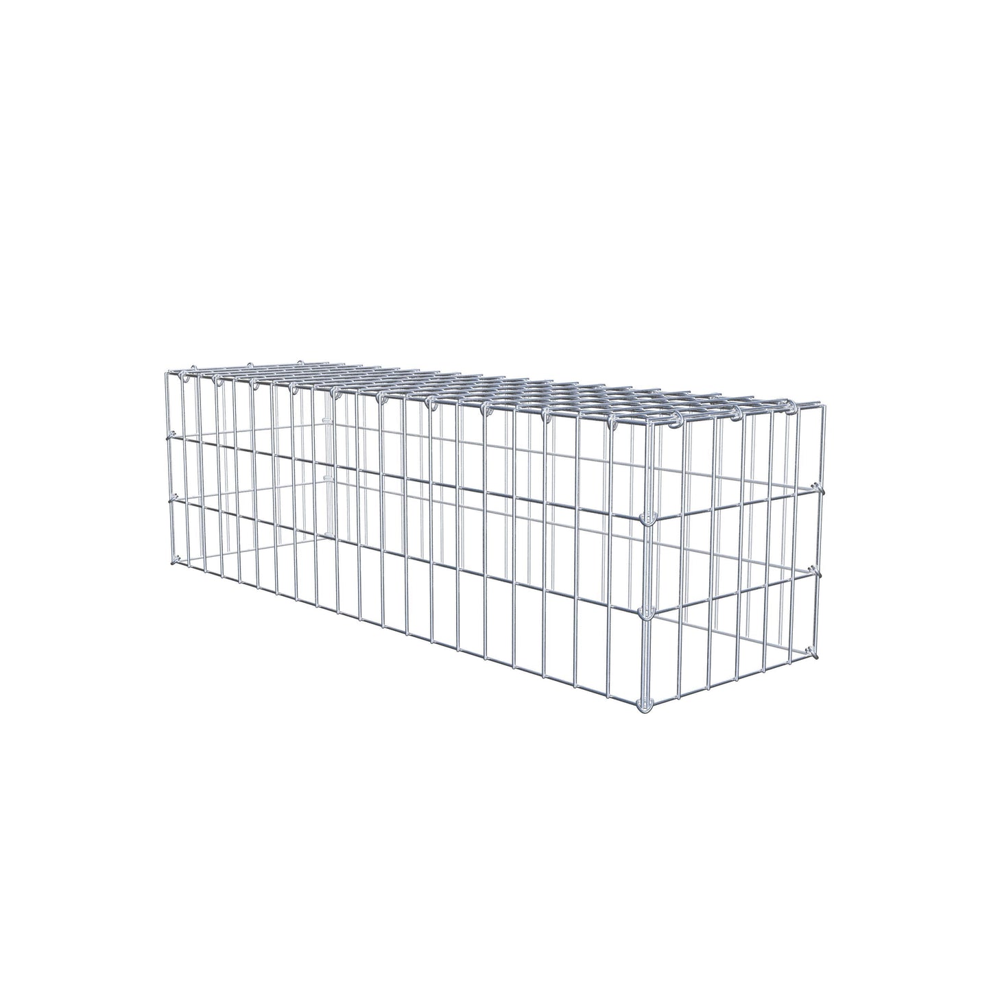 Anbaugabione Typ 3 100 cm x 30 cm x 30 cm (L x H x T), Maschenweite 5 cm x 10 cm, C-Ring