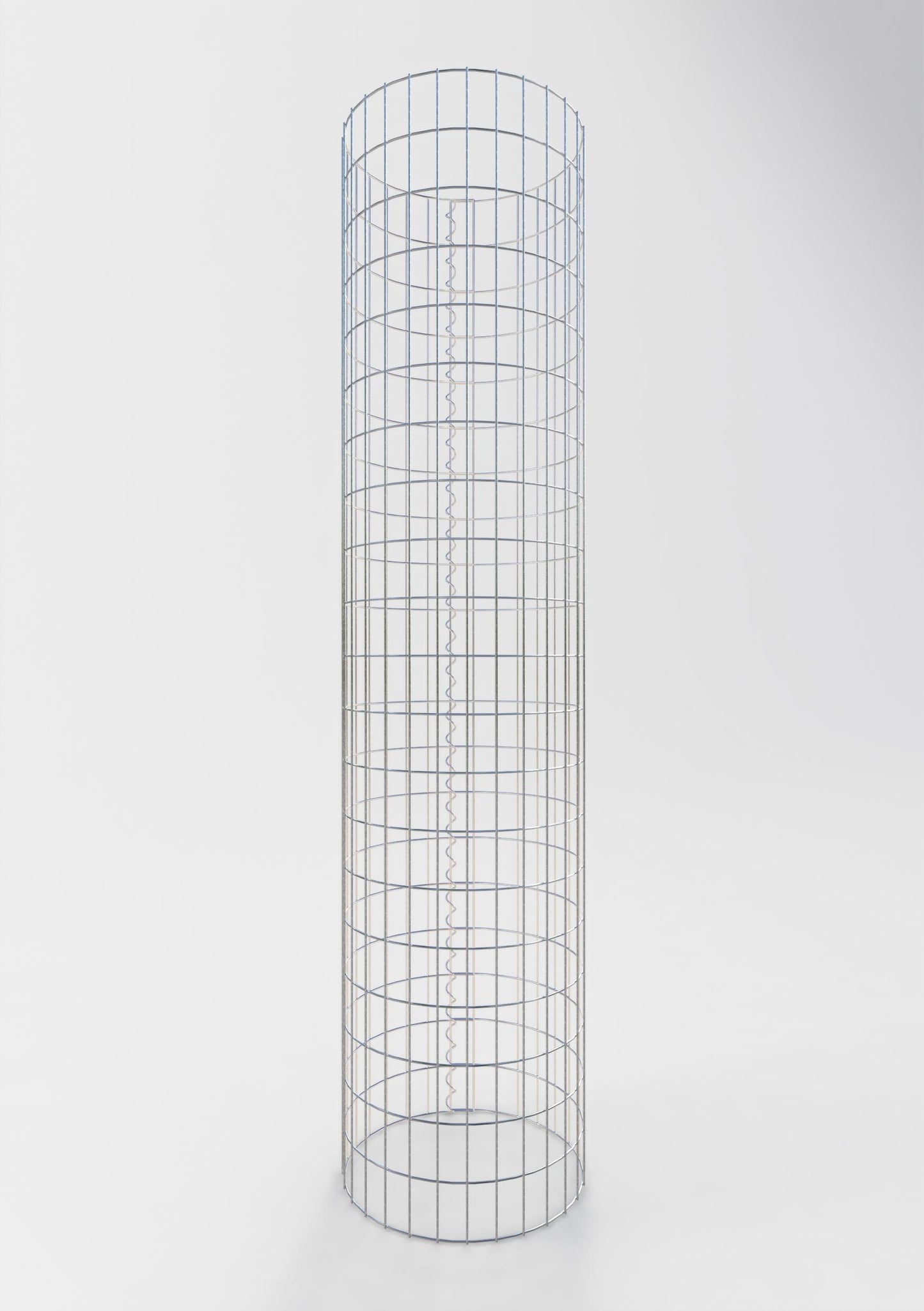 Columna de gaviones redonda 47 cm de diámetro, 200 cm de altura, malla 5 cm x 10 cm