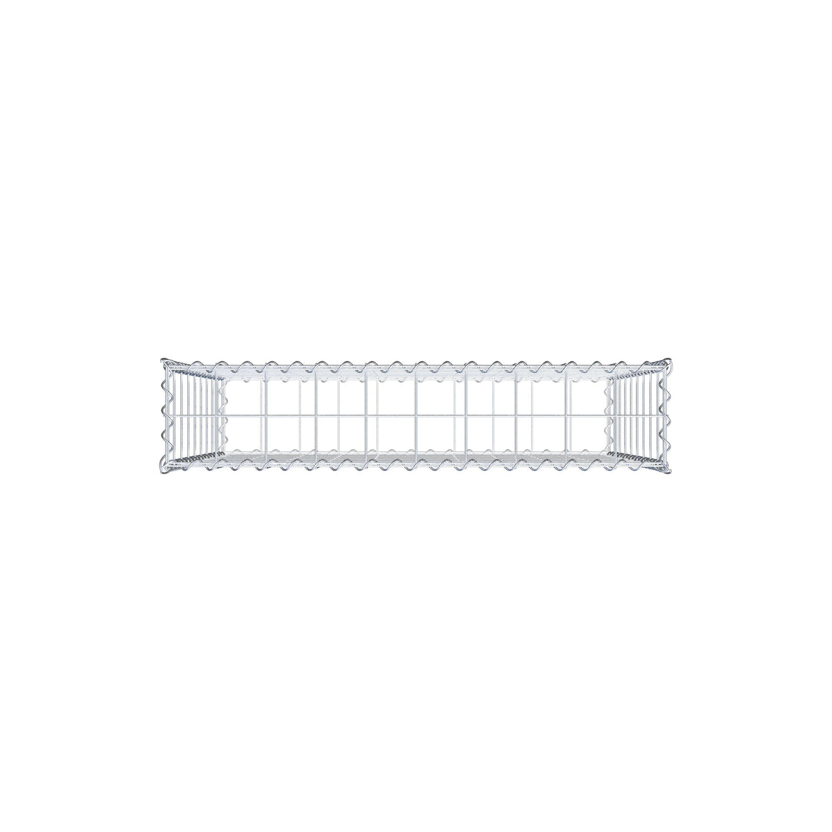 Gabião 100 cm x 90 cm x 20 cm (C x A x P), malhagem 10 cm x 10 cm, espiral