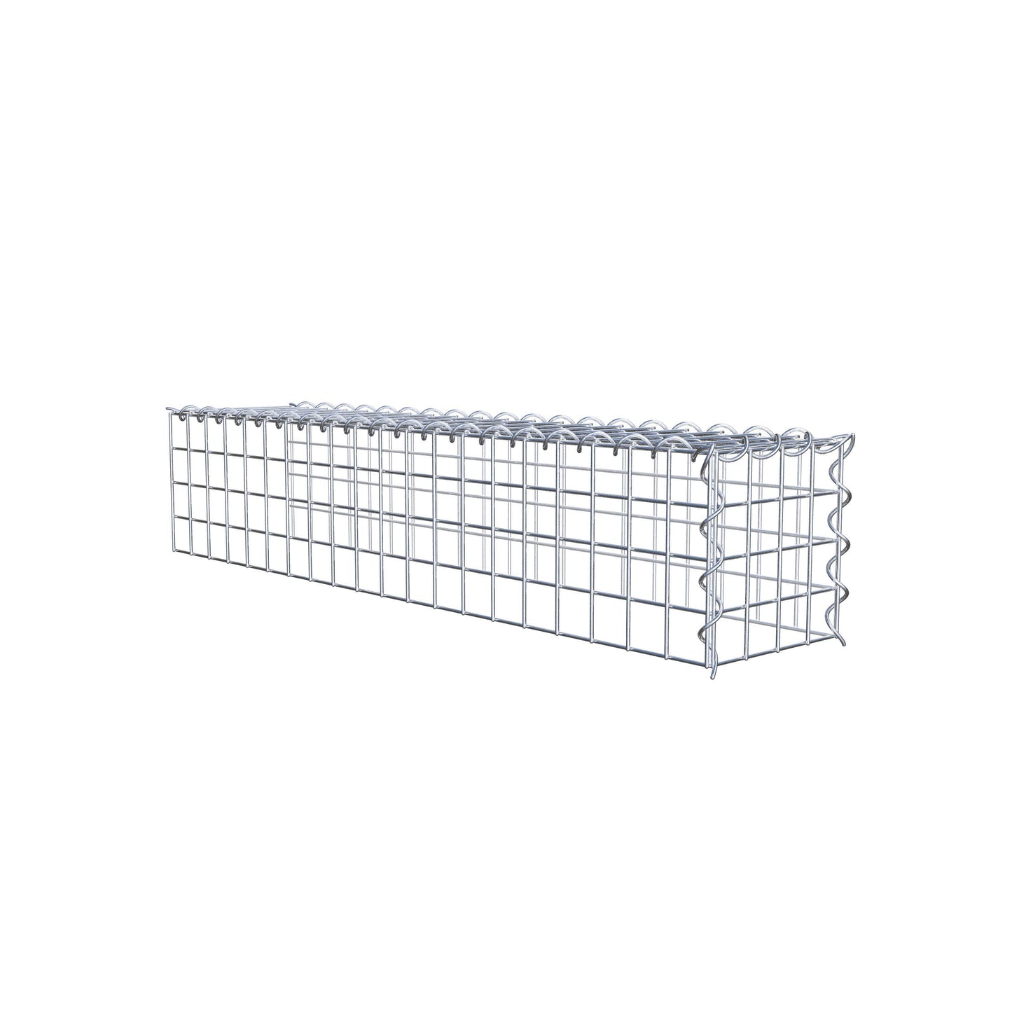 Gabião Tipo 4 100 cm x 20 cm x 20 cm (C x A x P), malhagem 5 cm x 5 cm, espiral