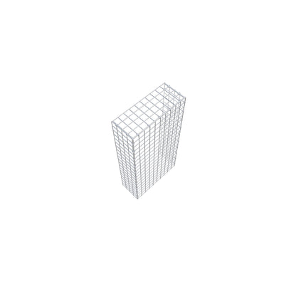 Gabião Tipo 4 100 cm x 20 cm x 50 cm (C x A x P), malhagem 5 cm x 5 cm, anel C