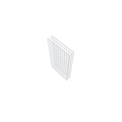 Fourche rapportée type 2 200 cm x 100 cm x 20 cm (L x H x P), mailles 10 cm x 10 cm, anneau en C