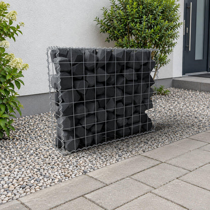 Gabion 100 cm x 80 cm x 20 cm (L x H x P), mailles 10 cm x 10 cm, spirale