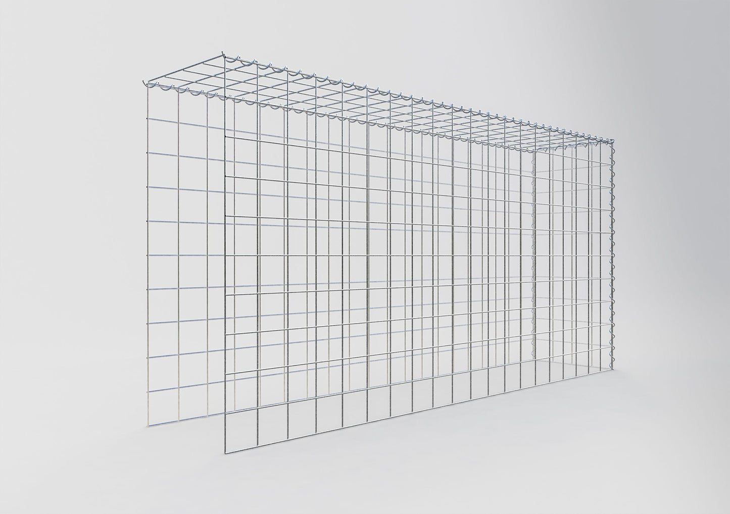 Gabião tipo 4 200 cm x 100 cm x 40 cm (C x A x P), malhagem 10 cm x 10 cm, espiral