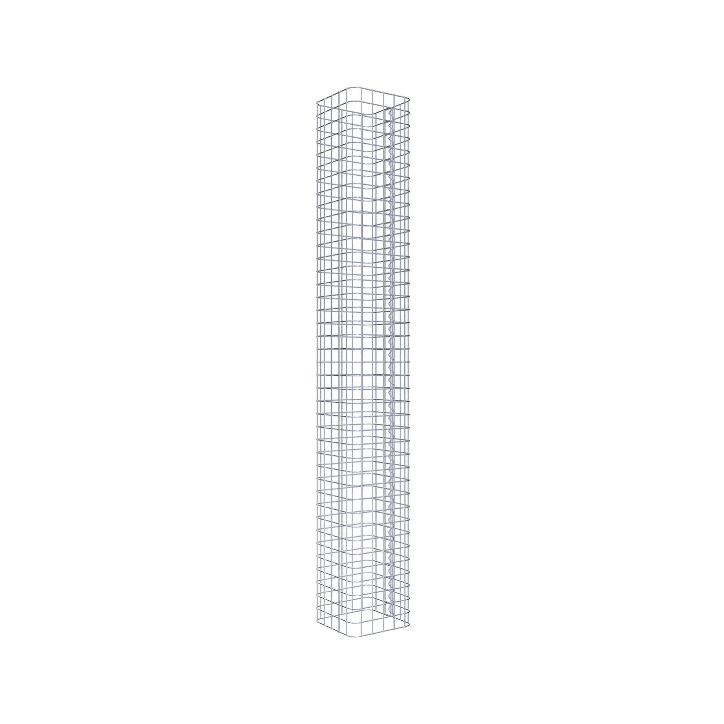 Colonne de gabion carrée galvanisée à chaud, 27 cm x 27 cm, 200 cm de hauteur, MW 5 cm x 5 cm