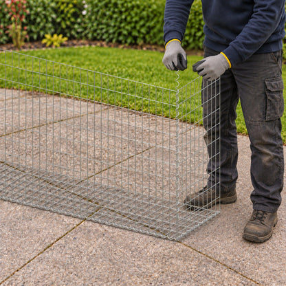 Gabion 200 cm x 100 cm x 50 cm (L x H x D), mesh size 5 cm x 10 cm, spiral