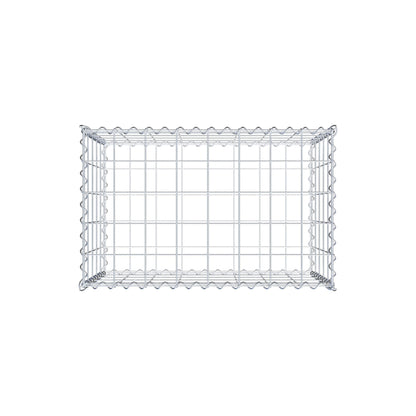 Gabbione 80 cm x 50 cm x 50 cm (L x H x P), maglia 10 cm x 10 cm, spirale