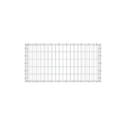Gabion 100 cm x 20 cm x 50 cm (L x H x P), mailles 5 x 10 cm, anneau en spirale