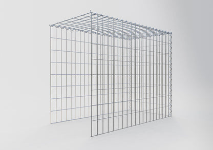 Opvokset gabion type 4 100 cm x 80 cm x 50 cm (L x H x D), maskestørrelse 5 cm x 10 cm, spiral
