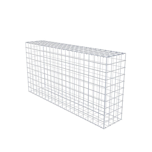 Gabião 200 cm x 100 cm x 40 cm (C x A x P), malhagem 10 x 10 cm, anel espiral
