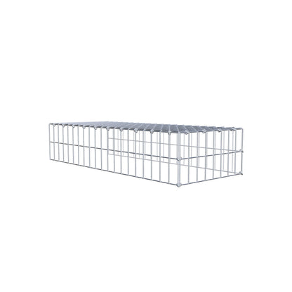 Monteret gabion type 4 100 cm x 20 cm x 40 cm (L x H x D), maskestørrelse 5 cm x 10 cm, C-ring