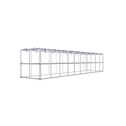 Gabbione aggiuntivo di tipo 3 100 cm x 20 cm x 20 cm (L x H x P), maglia 10 cm x 10 cm, anello a C