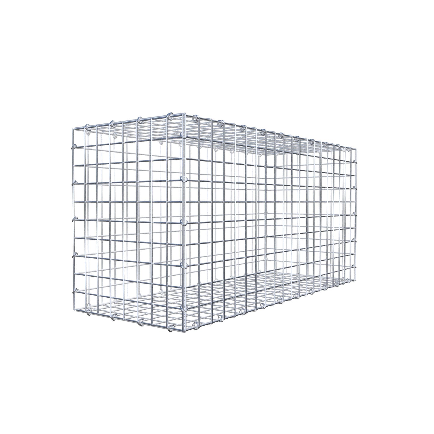 Gabião 100 cm x 50 cm x 40 cm (C x A x P), malhagem 5 cm x 5 cm, anel C
