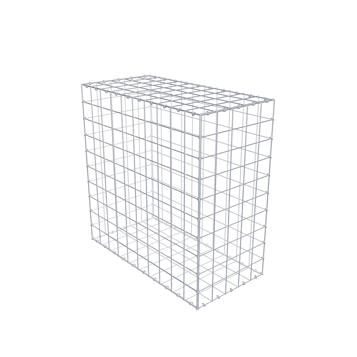Gabião 100 cm x 100 cm x 50 cm (C x A x P), malhagem 10 cm x 10 cm, anel C