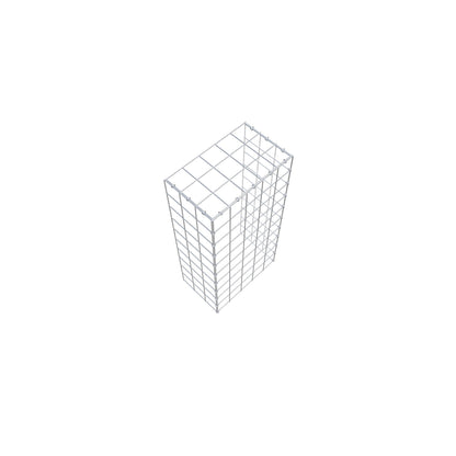 Monteret gabion type 4 100 cm x 30 cm x 50 cm (L x H x D), maskestørrelse 10 cm x 10 cm, C-ring