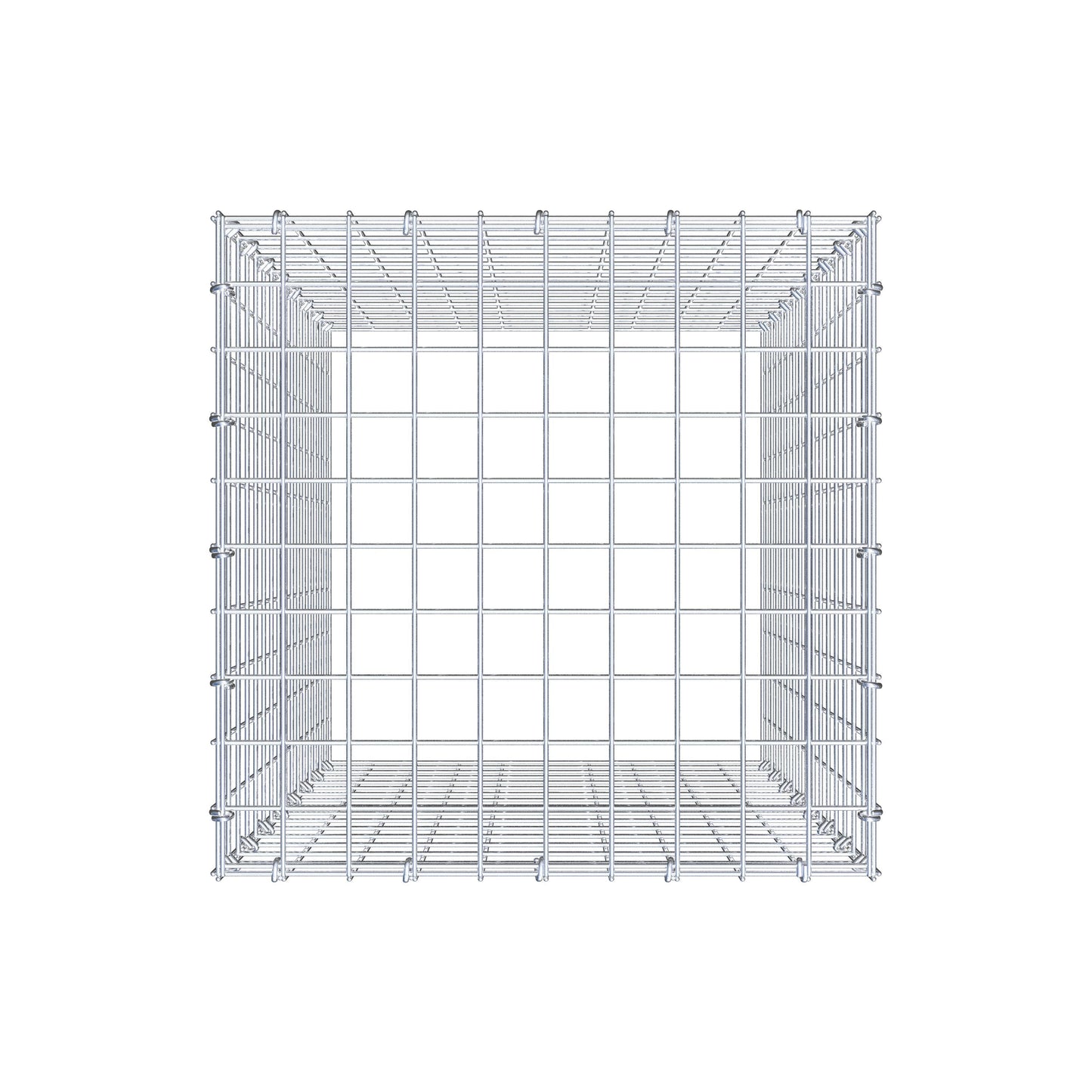 Mounted gabion type 3 80 cm x 50 cm x 50 cm (L x H x D), mesh size 5 cm x 5 cm, C-ring