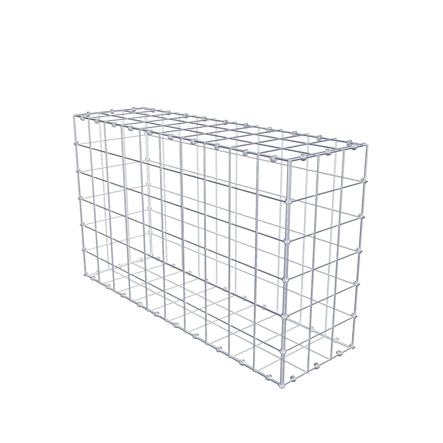 Gabião 100 cm x 60 cm x 30 cm (C x A x P), malhagem 10 x 10 cm, anel espiral