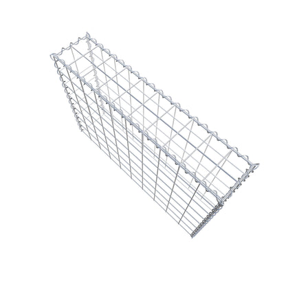 Opbouw schanskorf type 3 100 cm x 70 cm x 20 cm (L x H x D), maaswijdte 10 cm x 10 cm, spiraal