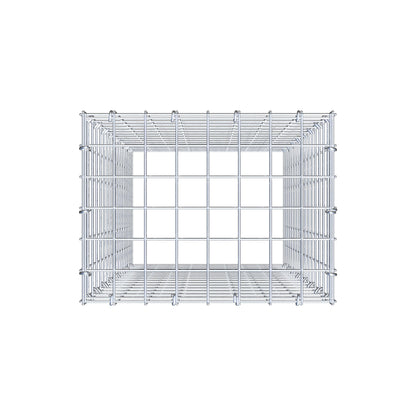 Type 3 oplegkorf 80 cm x 40 cm x 30 cm (L x H x D), maaswijdte 5 cm x 5 cm, C-ring