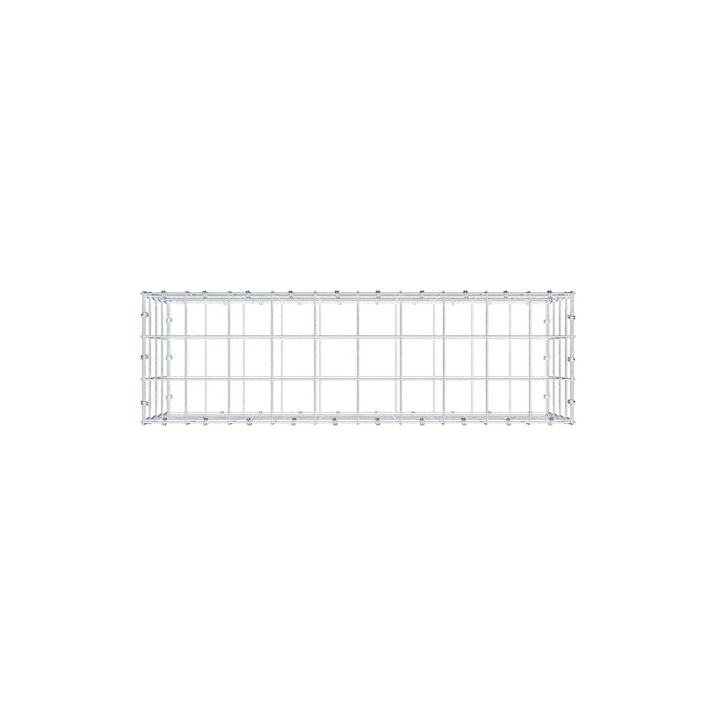 Gabione 100 cm x 40 cm x 30 cm (L x H x T), Maschenweite 10 x 10 cm, Spiralring