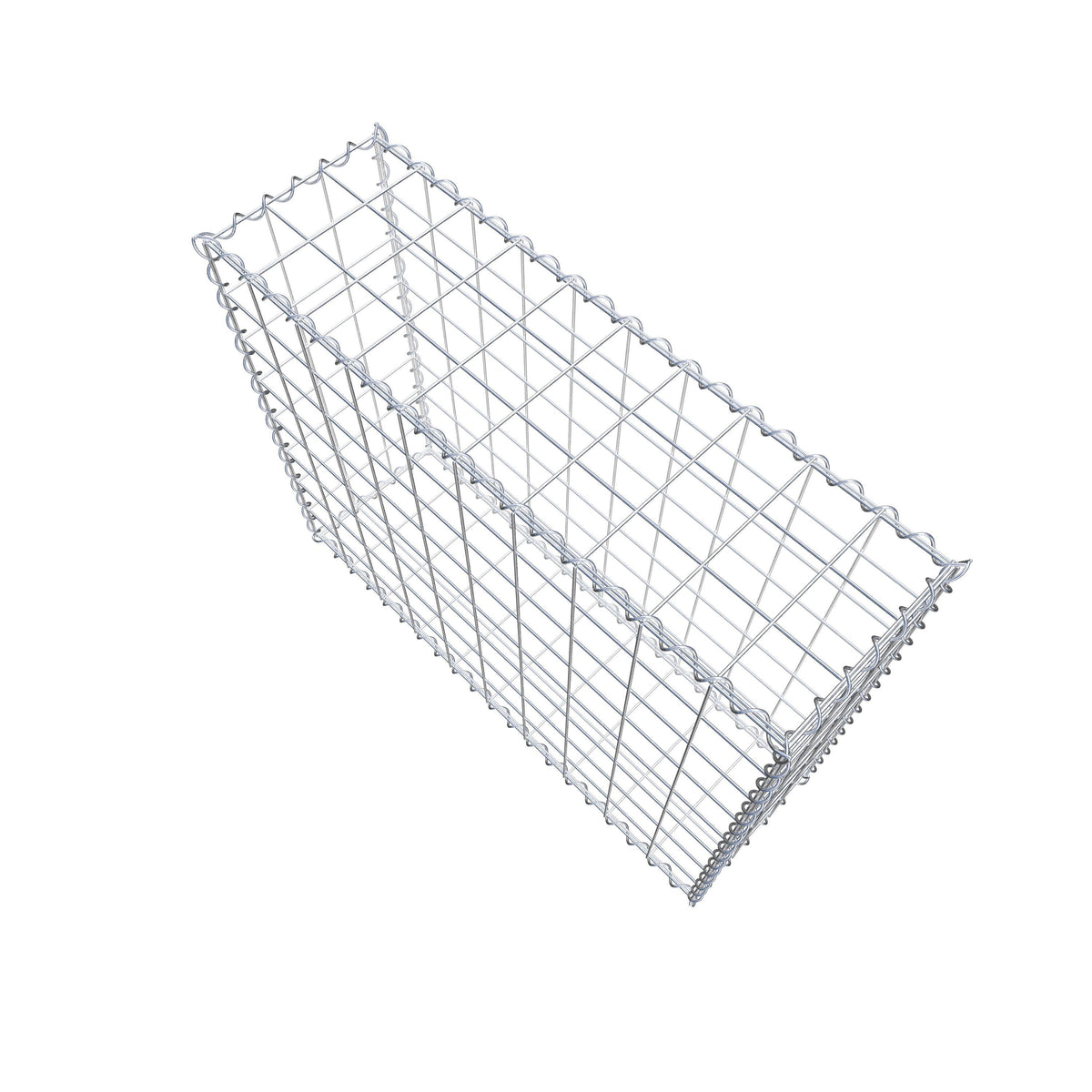 Gabione 100 cm x 80 cm x 30 cm (L x H x T), Maschenweite 10 cm x 10 cm, Spirale