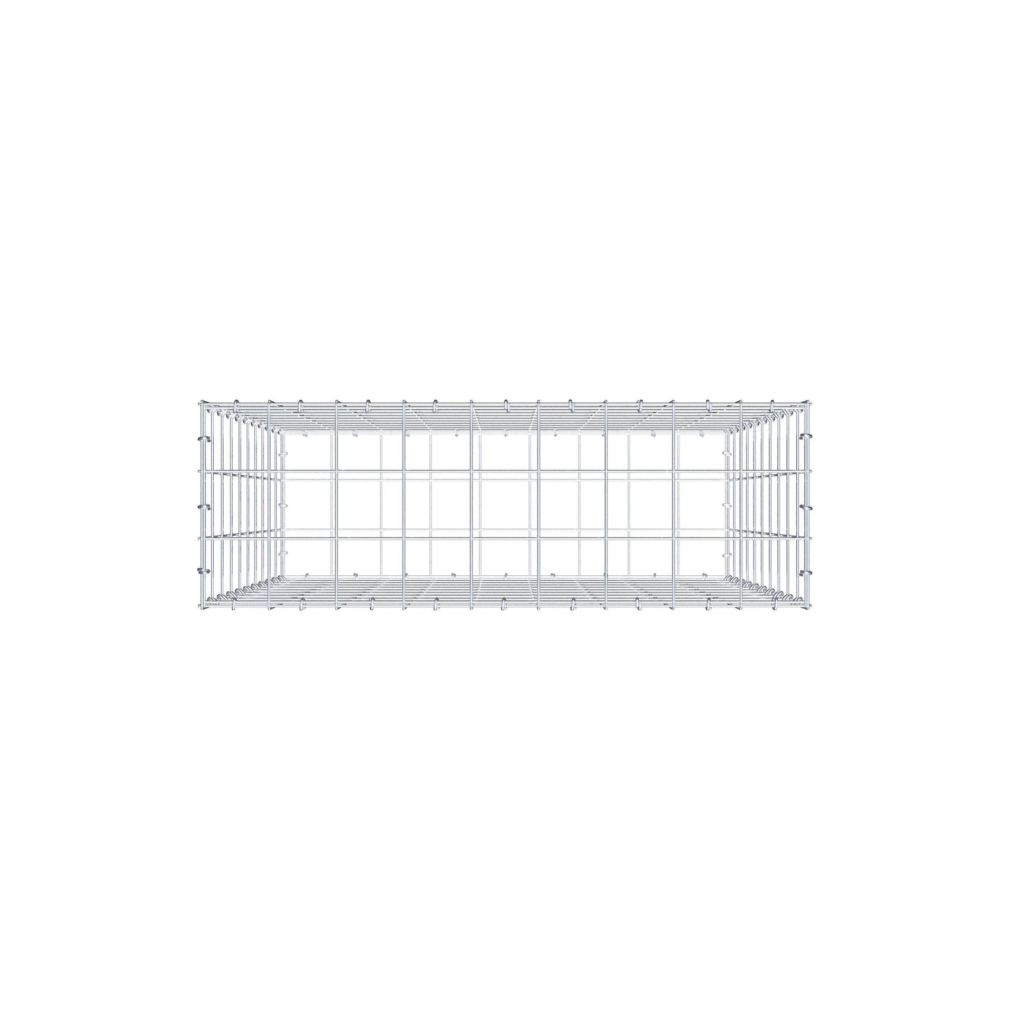 Gabião 100 cm x 90 cm x 30 cm (C x A x P), malhagem 10 cm x 10 cm, anel C