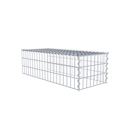 Opvokset gabion type 4 100 cm x 30 cm x 40 cm (L x H x D), maskestørrelse 5 cm x 10 cm, spiral