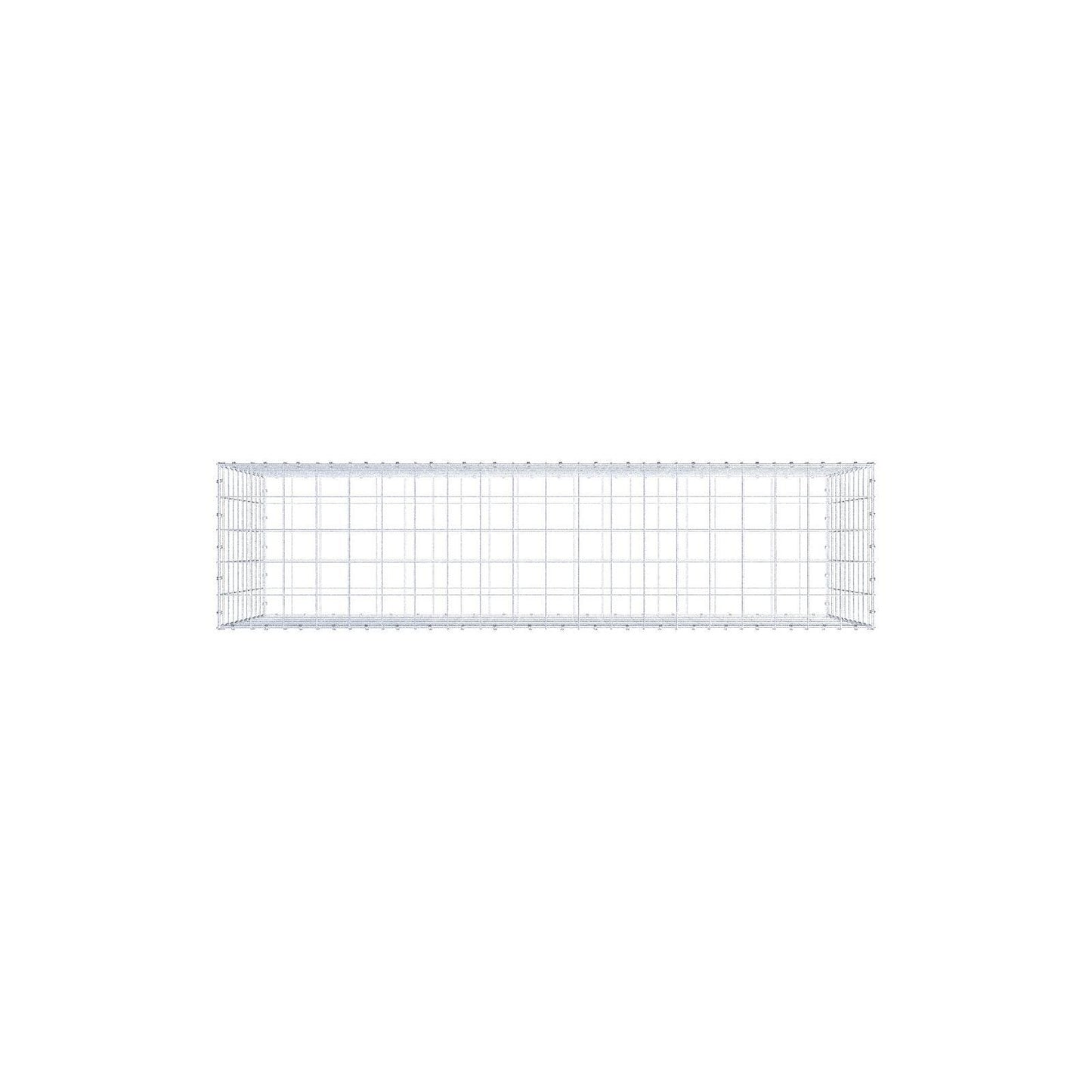Gabião 200 cm x 100 cm x 50 cm (C x A x P), malhagem 10 x 10 cm, anel espiral