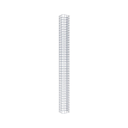Coluna de gabião quadrada galvanizada a quente, 17 cm x 17 cm, 200 cm de altura, malha 5 cm x 5 cm