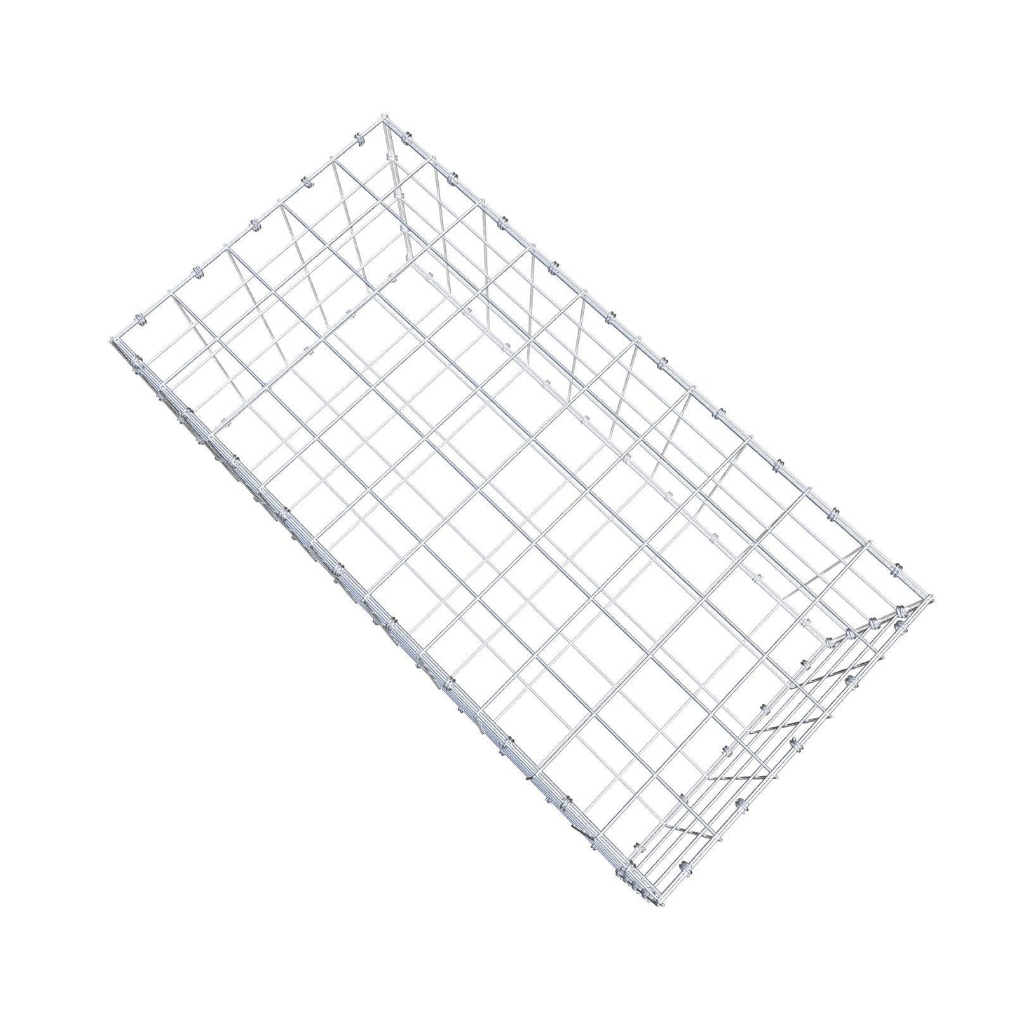 Gabion 100 cm x 40 cm x 50 cm (L x H x P), mailles 10 x 10 cm, anneau en spirale