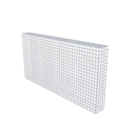Gabione 200 cm x 100 cm x 20 cm (L x H x T), Maschenweite 5 x 5 cm, Spiralring