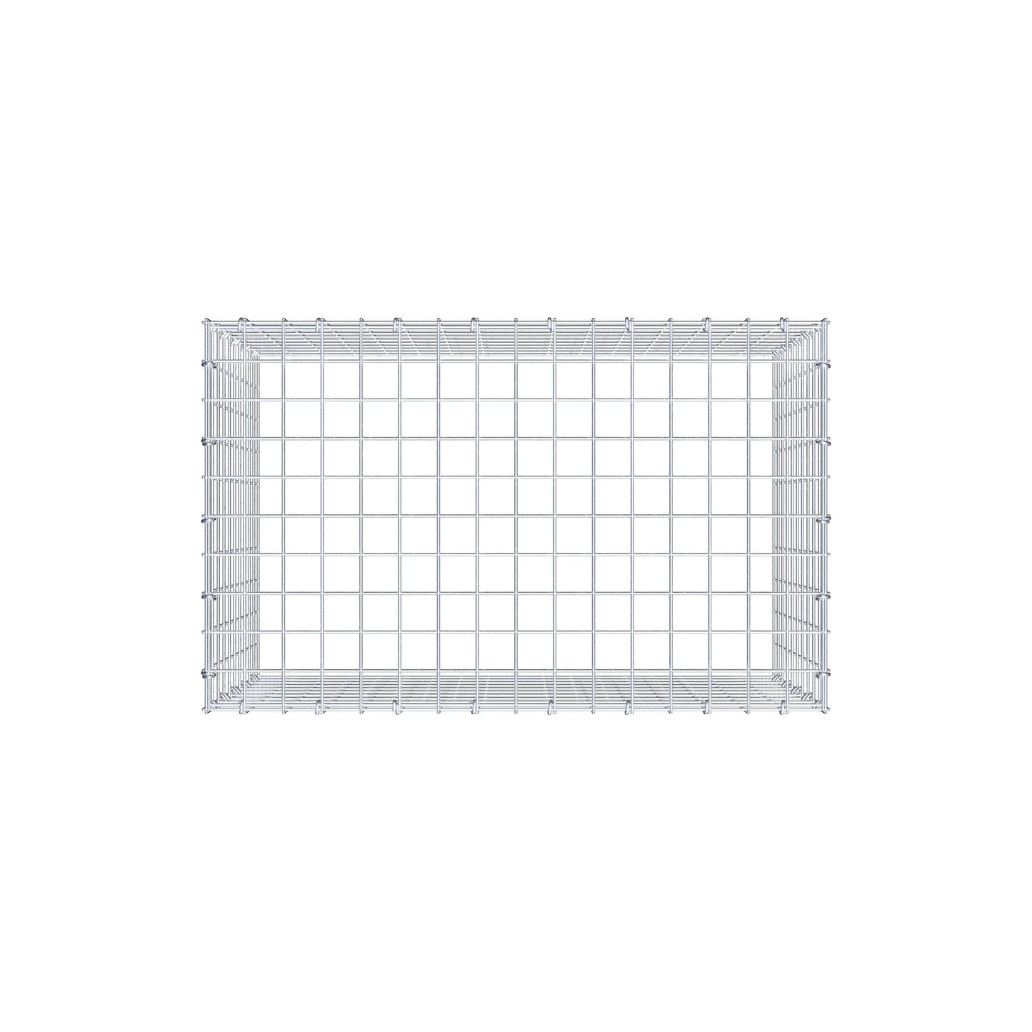 Mounted gabion type 3 80 cm x 50 cm x 50 cm (L x H x D), mesh size 5 cm x 5 cm, C-ring