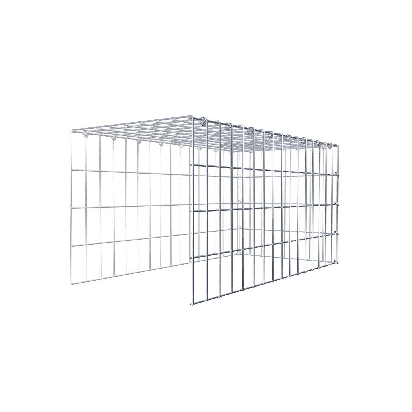 Gabião Tipo 4 80 cm x 40 cm x 40 cm (C x A x P), malhagem 5 cm x 10 cm, anel C