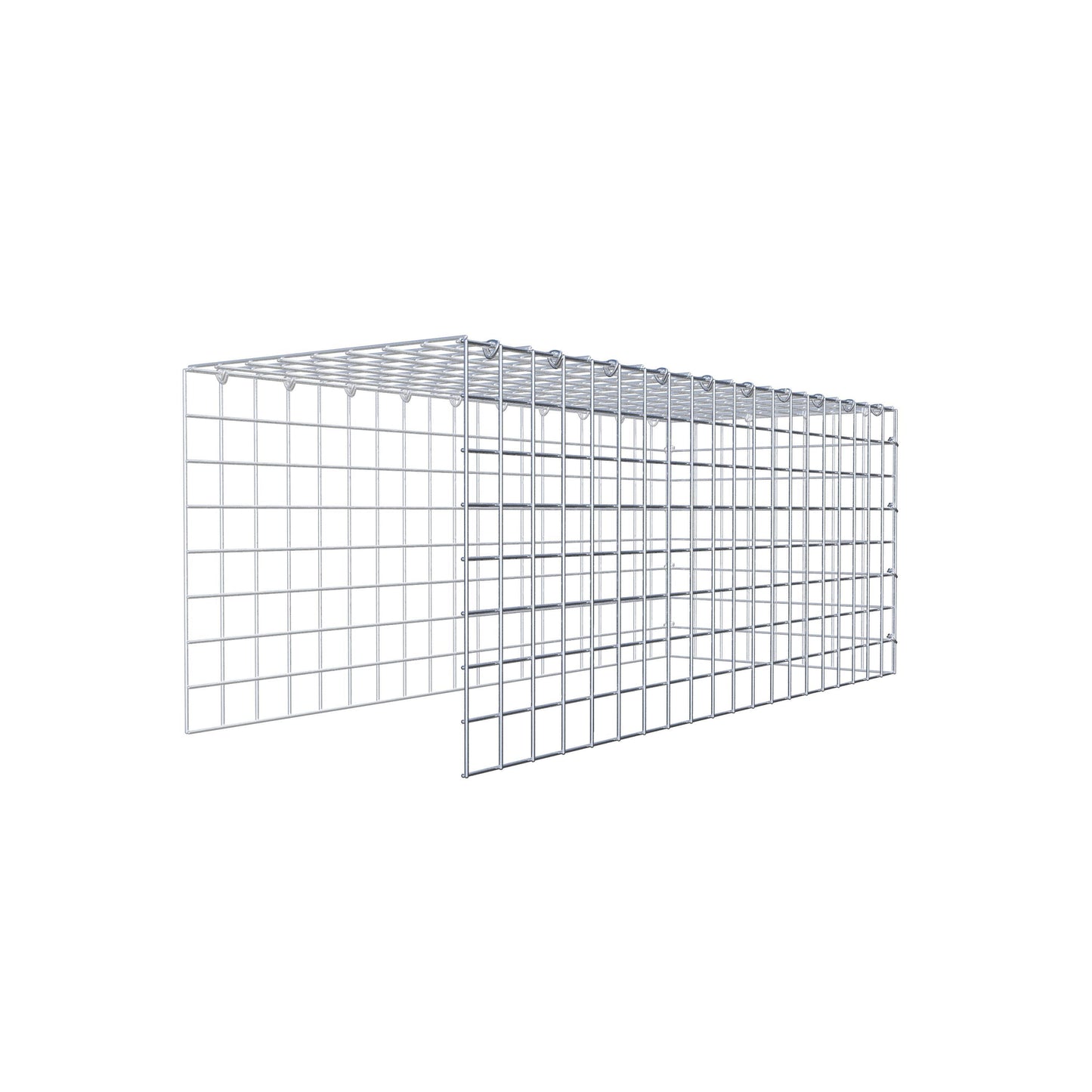 Gabião Tipo 4 100 cm x 40 cm x 40 cm (C x A x P), malhagem 5 cm x 5 cm, anel C