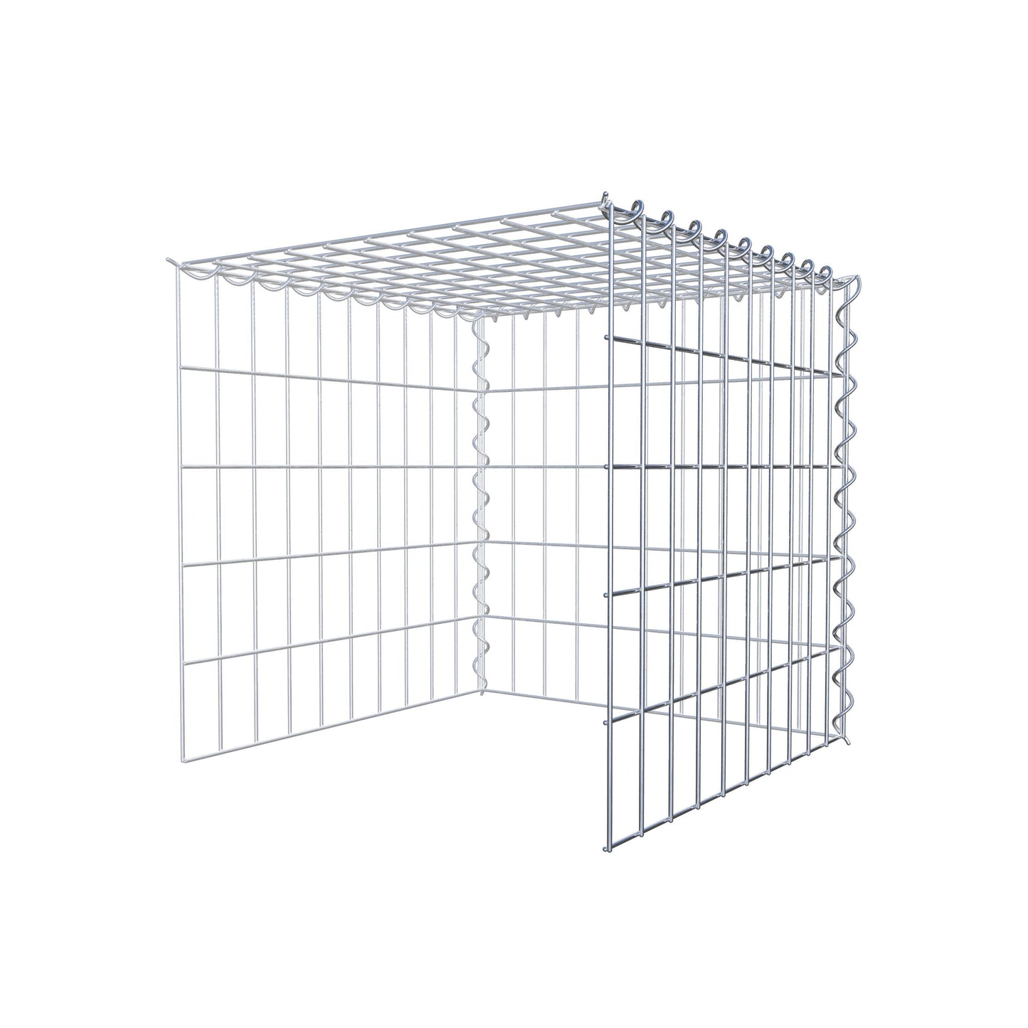 Opvokset gabion type 4 50 cm x 50 cm x 50 cm (L x H x D), maskestørrelse 5 cm x 10 cm, spiral
