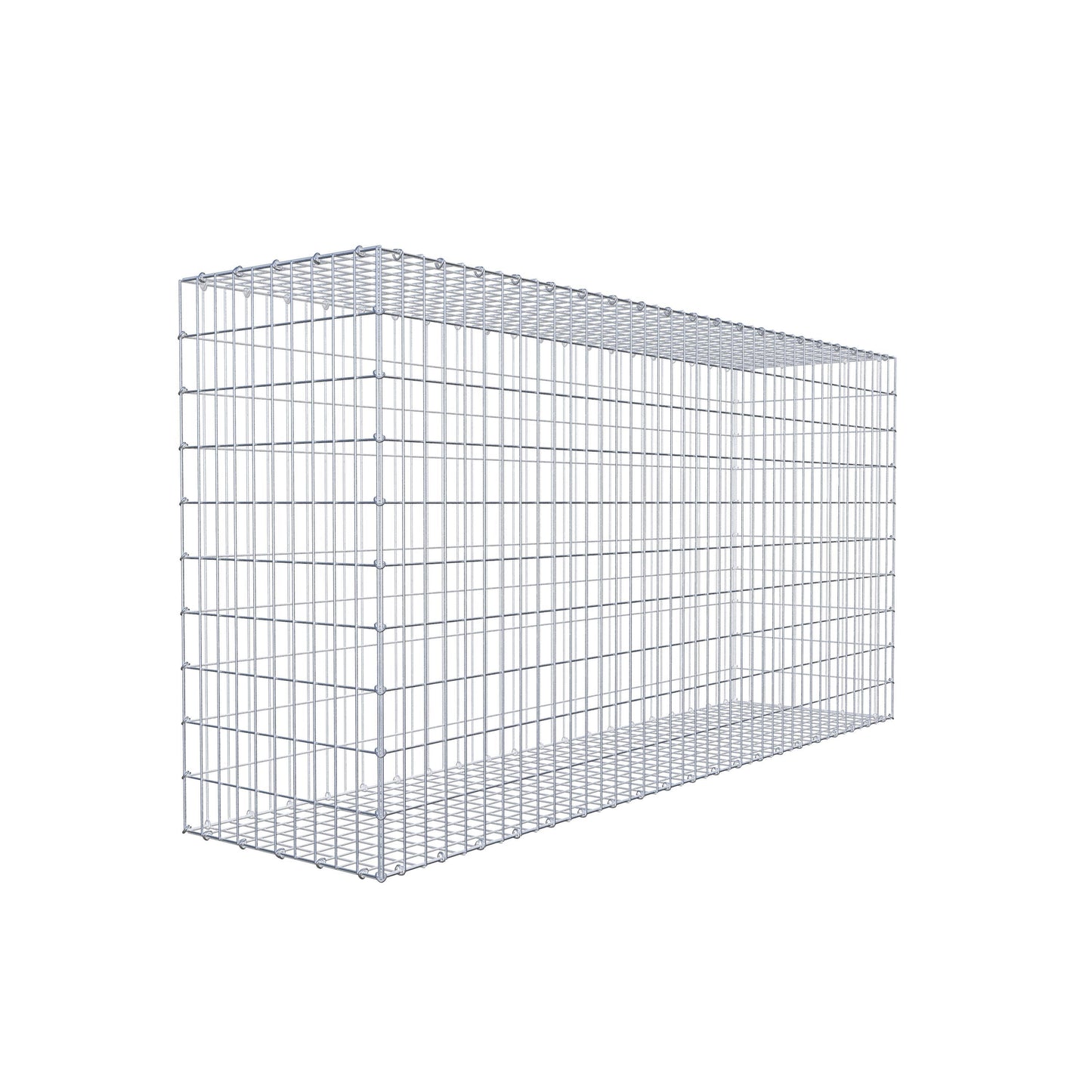 Gabion 200 cm x 100 cm x 50 cm (L x H x P), mailles 5 cm x 10 cm, anneau en C
