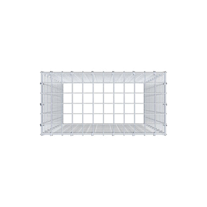 Type 3 oplegkorf 100 cm x 60 cm x 30 cm (L x H x D), maaswijdte 5 cm x 5 cm, C-ring