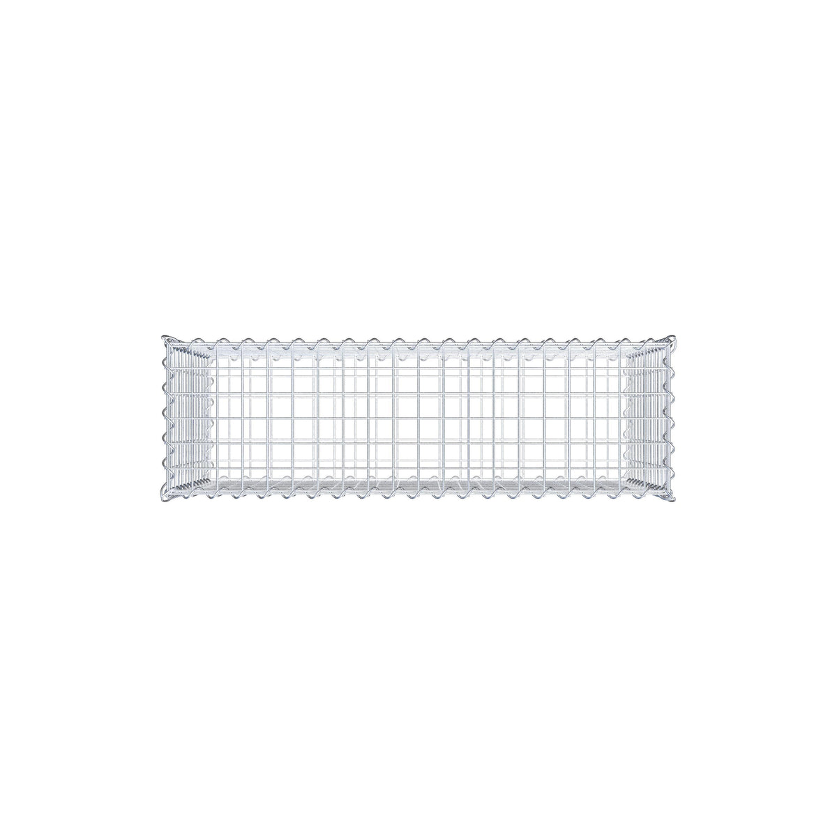 Gabião 100 cm x 60 cm x 30 cm (C x A x P), malhagem 5 cm x 5 cm, espiral