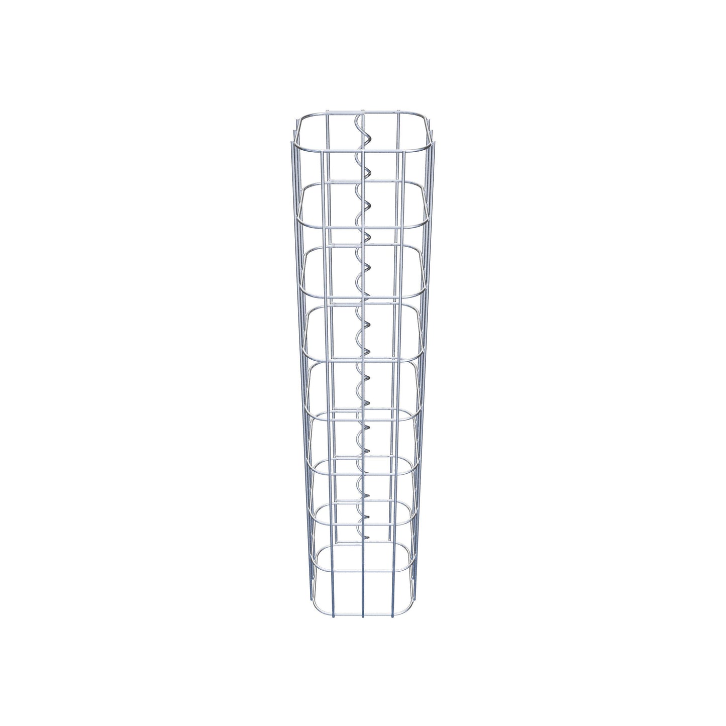 Coluna de gabião quadrada 17 cm x 17 cm, altura 80 cm, PM 5 cm x 10 cm