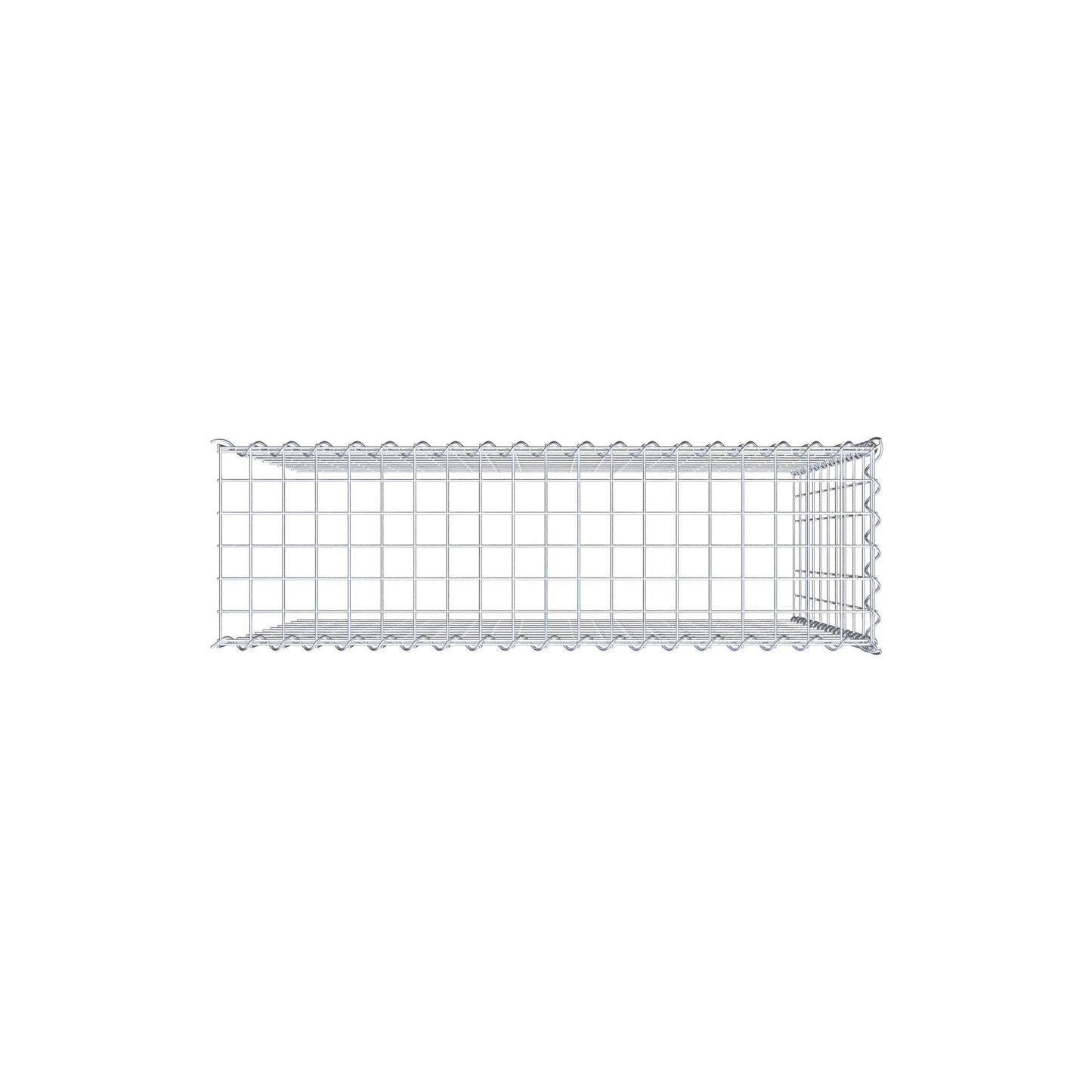 Gabbione aggiuntivo tipo 4 100 cm x 100 cm x 30 cm (L x H x P), dimensione maglia 5 cm x 10 cm, a spirale