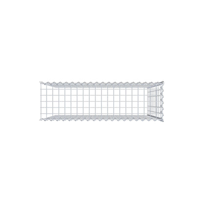 Gabbione aggiuntivo tipo 4 100 cm x 100 cm x 30 cm (L x H x P), dimensione maglia 5 cm x 10 cm, a spirale
