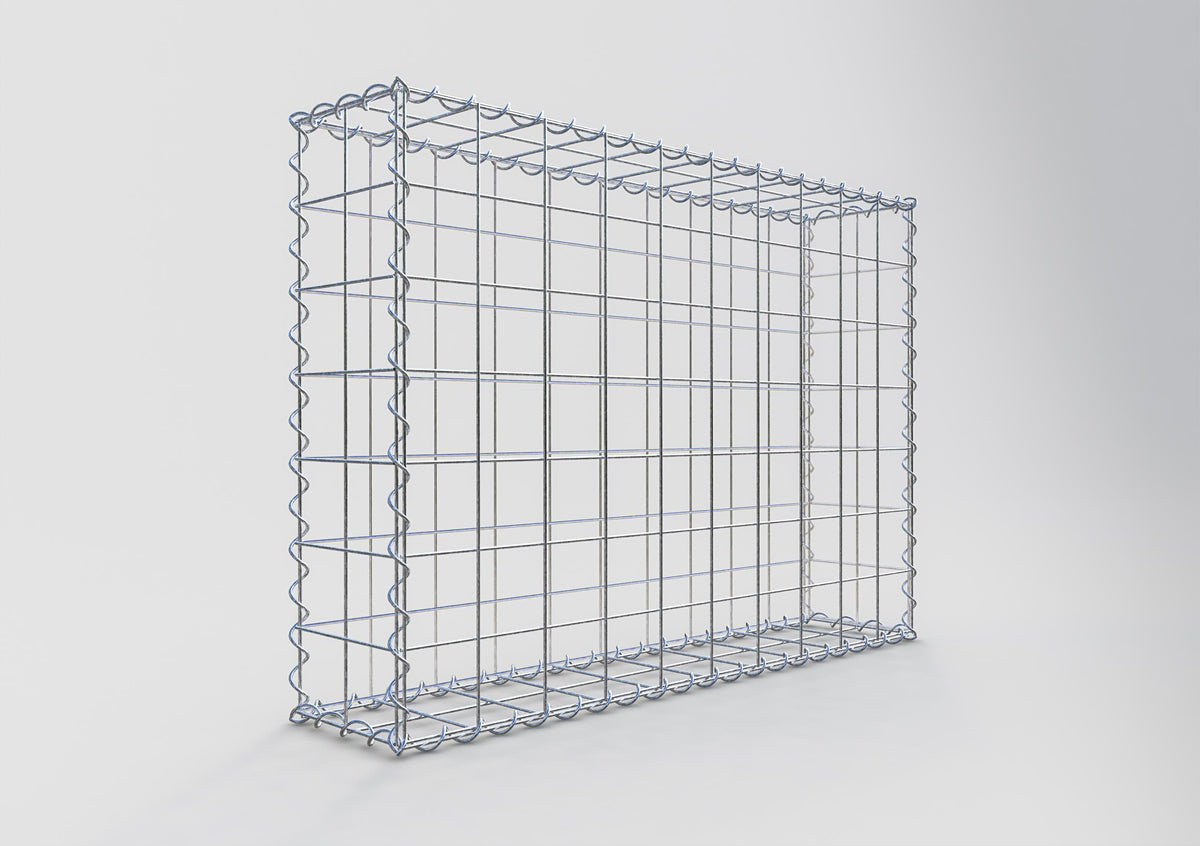 Gabião 100 cm x 70 cm x 20 cm (C x A x P), malhagem 10 cm x 10 cm, espiral