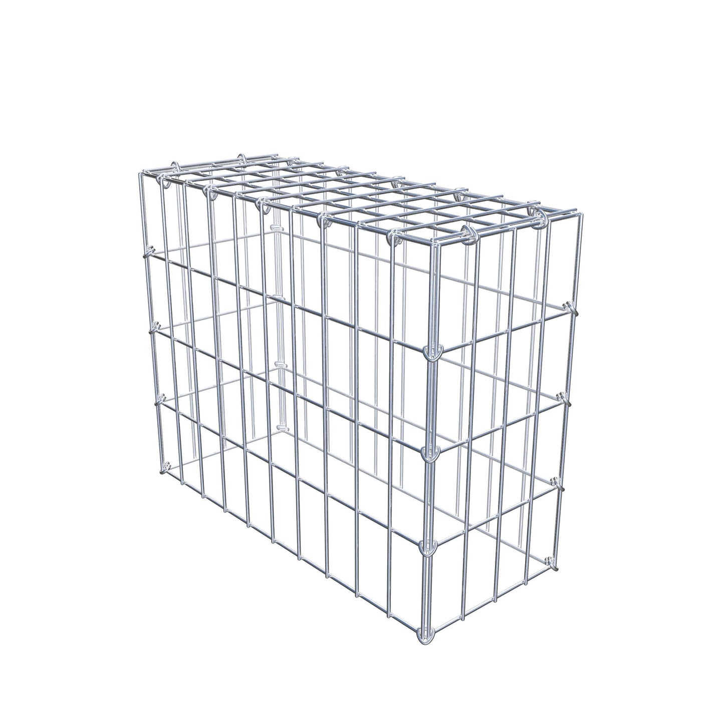 Monteret gabion type 3 50 cm x 40 cm x 20 cm (L x H x D), maskestørrelse 5 cm x 10 cm, C-ring