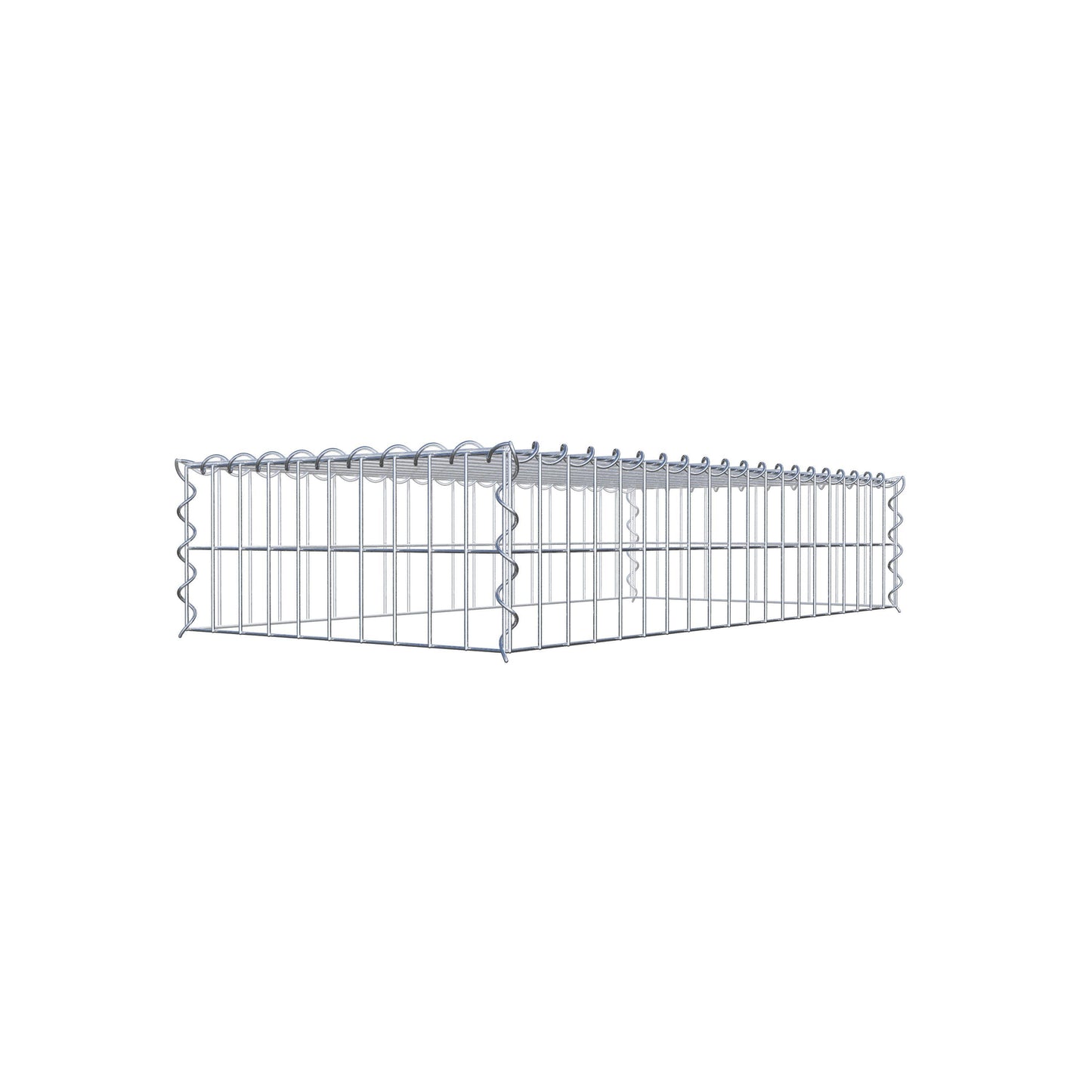 Extra gabion typ 3 100 cm x 20 cm x 50 cm (L x H x D), maskstorlek 5 cm x 10 cm, spiral