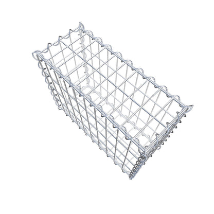 Schanskorf 50 cm x 40 cm x 20 cm (L x H x D), maaswijdte 5 cm x 10 cm, spiraalvormig