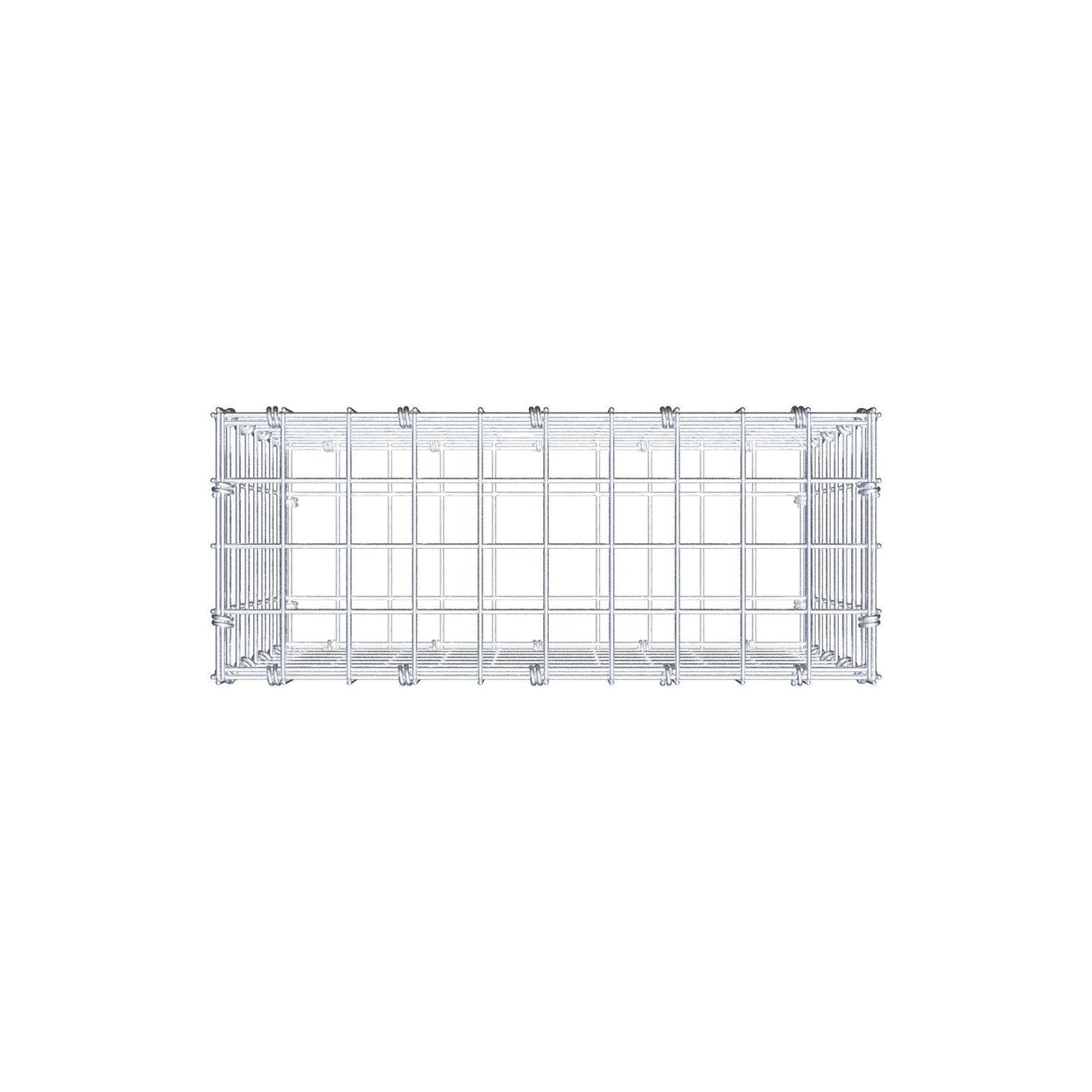 Gabião 50 cm x 40 cm x 20 cm (C x A x P), malhagem 5 x 5 cm, anel espiral