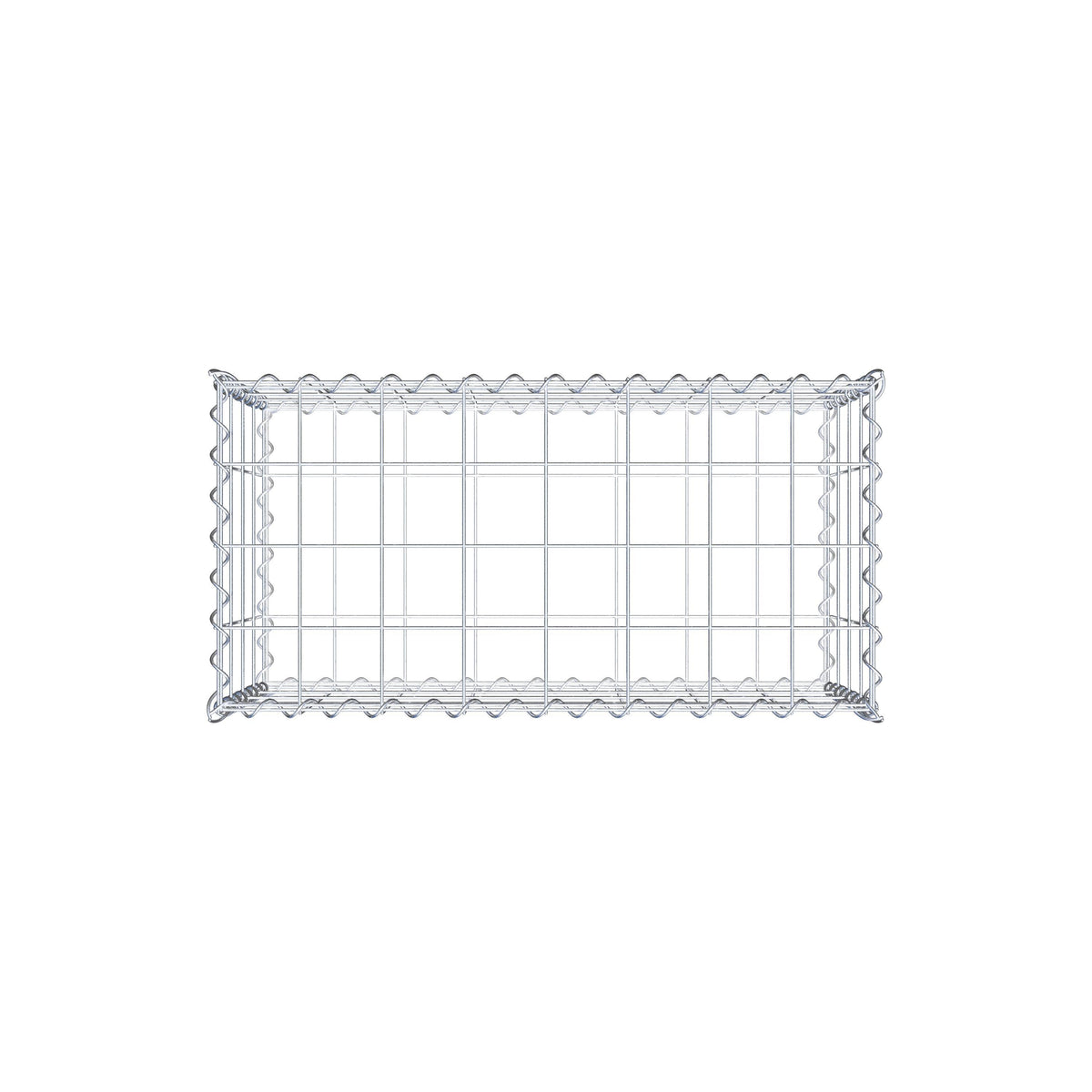 Gabião 80 cm x 40 cm x 40 cm (C x A x P), malhagem 10 cm x 10 cm, espiral