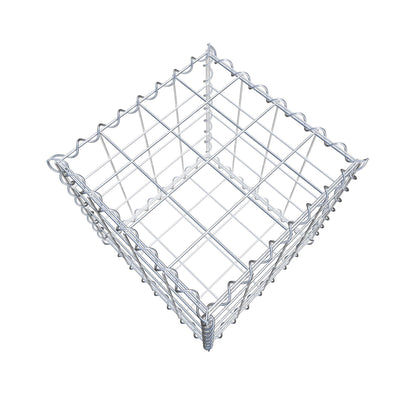 Gabião 40 cm x 40 cm x 40 cm (C x A x P), malhagem 10 cm x 10 cm, espiral