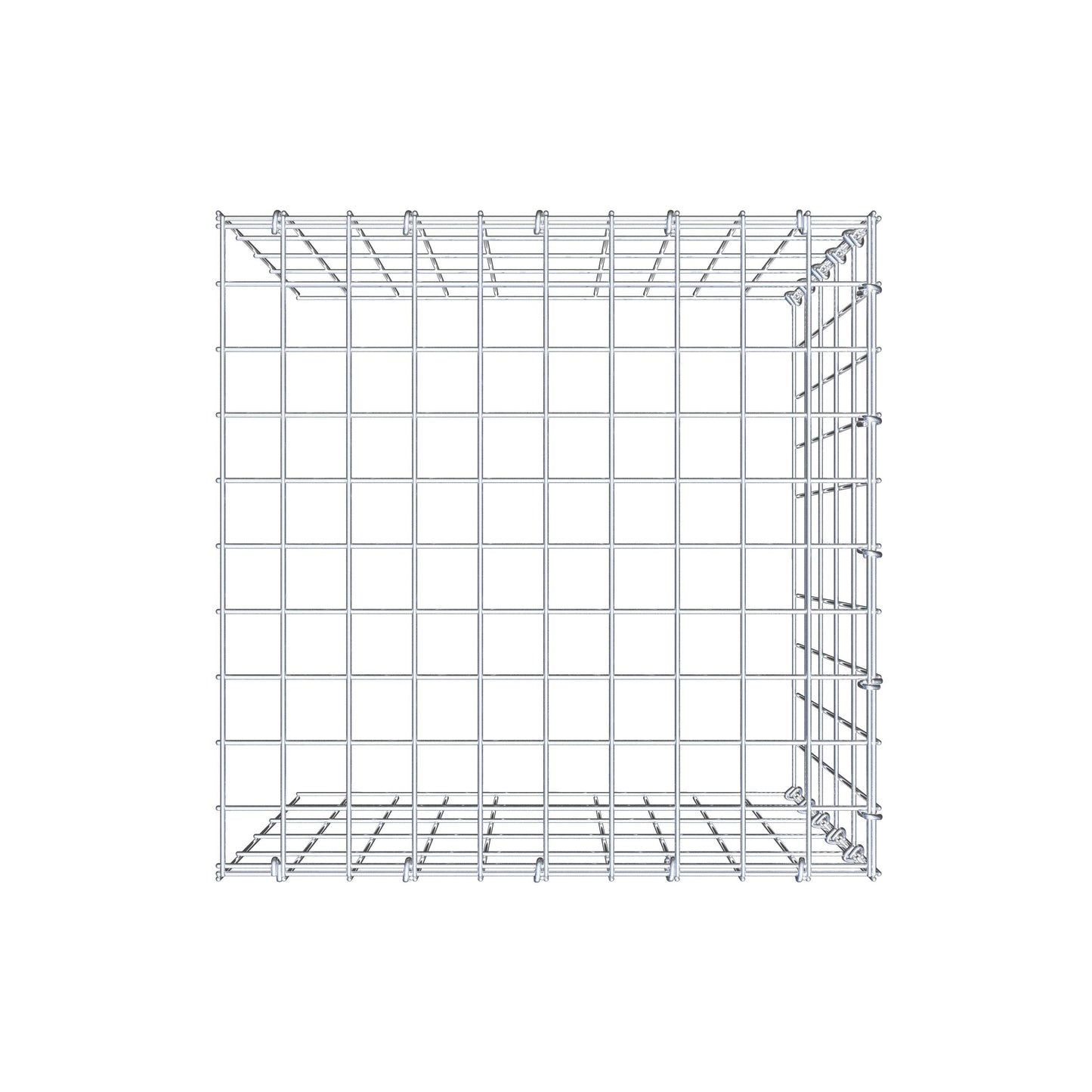 Gavión adicional tipo 4 50 cm x 50 cm x 50 cm (L x A x P), malla 5 cm x 10 cm, anillo en C